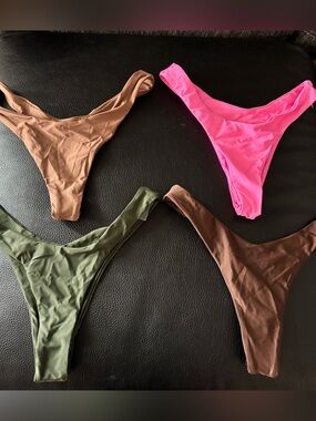 4 Shein Bikini Bottoms, Size XL